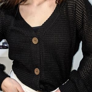 Cable knit cardigan